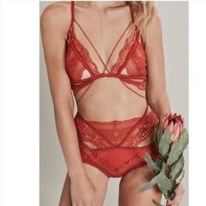 For Love and Lemons Elsa Strappy Lace Bra&Panties